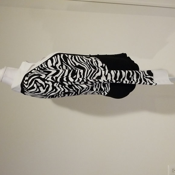 INC Black and White Zebra Print and Ribbed Knit Sweater - Picture 2 of 6